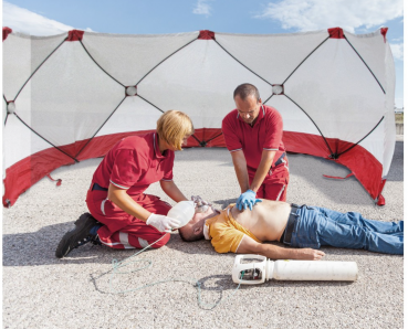 Mobile Sichtschutzwand Feuerwehr 180 x 720 cm Gaffer Unfallsichtschutzwand